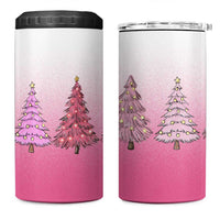 Pink Christmas 4 in 1 Can Cooler Tumbler Xmas Trees Pinkmas Gift For Her - Wonder Print Shop