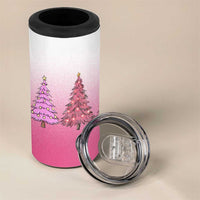 Pink Christmas 4 in 1 Can Cooler Tumbler Xmas Trees Pinkmas Gift For Her - Wonder Print Shop