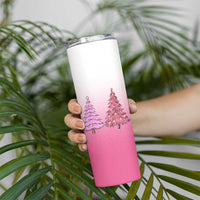 Pink Christmas Skinny Tumbler Xmas Trees Pinkmas Gift For Her - Wonder Print Shop