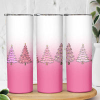 Pink Christmas Skinny Tumbler Xmas Trees Pinkmas Gift For Her - Wonder Print Shop