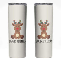 Personalized Christmas Skinny Tumbler Reindeer Hot Chocolate Mug Xmas Gifts for Kids - Wonder Print Shop