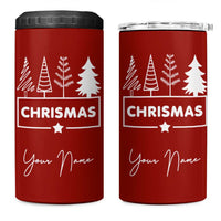 Personalized Christmas 4 in 1 Can Cooler Tumbler Custom Name Xmas Tree Gifts for Mom Her Coworkers - Wonder Print Shop