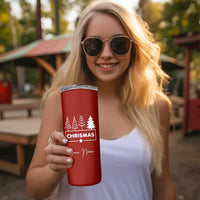 Personalized Christmas Skinny Tumbler Custom Name Xmas Tree Gifts for Mom Her Coworkers - Wonder Print Shop