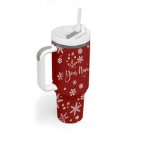 Personalized Christmas Tumbler With Handle Custom Name Xmas Gifts for Mom Her Coworkers - Wonder Print Shop