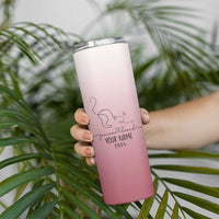 Personalized Cat Memorial Skinny Tumbler Custom Name Cat Loss Gift - Wonder Print Shop