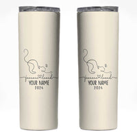 Personalized Cat Memorial Skinny Tumbler Custom Name Loss of Cat Sympathy - Wonder Print Shop