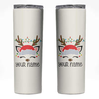 Personalized Christmas Skinny Tumbler Custom Name Xmas Gift For Kids Boys Family Matching Set Reindeer - Wonder Print Shop