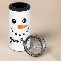 Personalized Christmas 4 in 1 Can Cooler Tumbler Custom Name Xmas Gift Snowman Face Family Matching Set - Wonder Print Shop