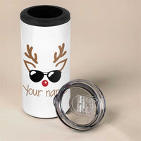 Personalized Christmas 4 in 1 Can Cooler Tumbler Custom Name Xmas Gift For Kids Boys Family Matching Set Reindeer Face - Wonder Print Shop