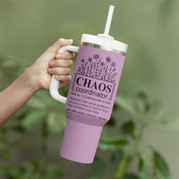Chaos Coordinator Thank YouGift Tumbler With Handle Christmas Gifts for Colleague Coworker Travel Mug Purple - Wonder Print Shop