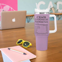 Chaos Coordinator Thank YouGift Tumbler With Handle Christmas Gifts for Colleague Coworker Travel Mug Purple - Wonder Print Shop