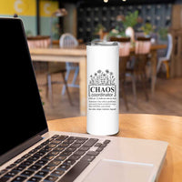 Chaos Coordinator Thank YouGift Skinny Tumbler Christmas Gift for Colleague Coworker Travel Mug White - Wonder Print Shop