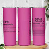 Chaos Coordinator Skinny Tumbler Christmas Gifts for Colleague Coworker Travel Mug Thank You Gift Pink - Wonder Print Shop