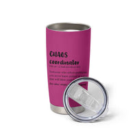 Chaos Coordinator Tumbler Cup Christmas Gifts for Colleague Coworker Travel Mug Thank You Gift Pink - Wonder Print Shop
