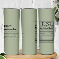 Chaos Coordinator Skinny Tumbler Christmas Gifts for Colleague Coworker Travel Mug Thank You Gift Pink Moss-Green - Wonder Print Shop