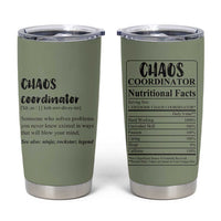 Chaos Coordinator Tumbler Cup Christmas Gifts for Colleague Coworker Travel Mug Thank You Gift Pink Moss-Green - Wonder Print Shop
