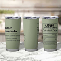 Chaos Coordinator Tumbler Cup Christmas Gifts for Colleague Coworker Travel Mug Thank You Gift Pink Moss-Green - Wonder Print Shop