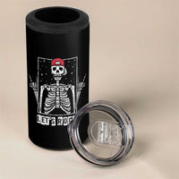 Rock On Skeleton Hand 4 in 1 Can Cooler Tumbler Rock and Roll Horns Up - Wonder Print Shop