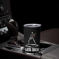 Skeleton Guitar Guy Tumbler Cup Let's Rock And Roll Band Rock On Vintage Rocker Funny Halloween Gifts - Wonder Print Shop