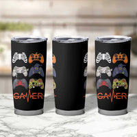 Funny Halloween Skeleton Zombie Gaming Controller Tumbler Cup Gamer Gaming Gift for Son Boy Teen - Wonder Print Shop