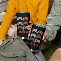Funny Halloween Skeleton Zombie Gaming Controller Tumbler Cup Gamer Gaming Gift for Son Boy Teen - Wonder Print Shop