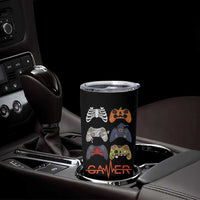 Funny Halloween Skeleton Zombie Gaming Controller Tumbler Cup Gamer Gaming Gift for Son Boy Teen - Wonder Print Shop