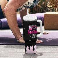 Cute Ghost Halloween Breast Cancer Awareness Tumbler With Handle Breast Cancer Is Boo Sheet - Wonder Print Shop