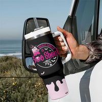 Cute Ghost Halloween Breast Cancer Awareness Tumbler With Handle Breast Cancer Is Boo Sheet - Wonder Print Shop
