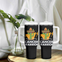 Funny Cancer Fighter Tumbler With Handle Inspirational Quote Chemo Patient Gift Nacho Average Cancer Warrior
