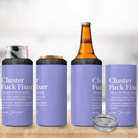 Personalized Coworker 4 in 1 Can Cooler Tumbler Custom Name  Cluster Fuck An Expert Problem Solver Christmas Gift Purple - Wonder Print Shop