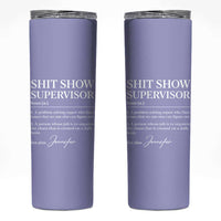Boss Gifts Skinny Tumbler Shit Show Supervisor for Boss Team Manger Director Thank You Purple - Wonder Print Shop