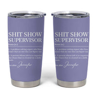 Boss Gifts Tumbler Cup Shit Show Supervisor for Boss Team Manger Director Thank You Purple - Wonder Print Shop