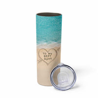 To My Best Aunt Skinny Tumbler Beach Mother's Day Gift For Auntie