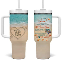 To My Best Aunt Tumbler With Handle Beach Mother's Day Gift For Auntie