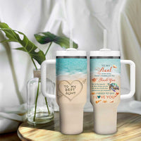 To My Best Aunt Tumbler With Handle Beach Mother's Day Gift For Auntie