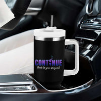 Suicide Prevention Awareness Tumbler With Handle Continue Don't Let Your Story End Semicolon Butterfly - Wonder Print Shop
