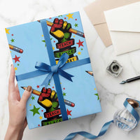 Teach Black History Education Pride Wrapping Paper Roll Black History Month - Wonder Print Shop
