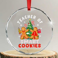 Teacher of Smart Cookies Christmas Gingerbread Man Crystal Glass Ornament Teacher of Smart Cookies TS02