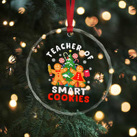 Teacher of Smart Cookies Christmas Gingerbread Man Crystal Glass Ornament Teacher of Smart Cookies TS02