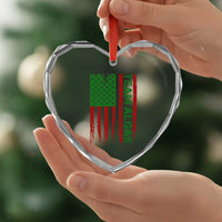 Team Algae Heart Crystal Glass Ornament Funny Make Algae Great Again American Flag Political Meme