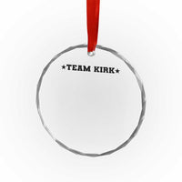 Team Kirk Crystal Glass Ornament Last Name Funny Surname Team Kirk Family Reunion TS10
