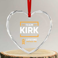 Team Kirk Lifetime Member Heart Crystal Glass Ornament American True Patriot Support - Wonder Print Shop