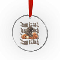 Team Punch Monkey Crystal Glass Ornament Baby Monkey And Plush Toy Viral