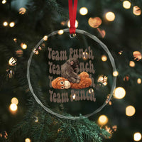 Team Punch Monkey Crystal Glass Ornament Baby Monkey And Plush Toy Viral