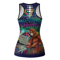 Team Punch The Monkey Hollow Tank Top Baby Monkey Stay Strong Graffiti Style