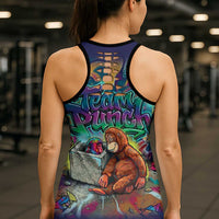 Team Punch The Monkey Hollow Tank Top Baby Monkey Stay Strong Graffiti Style