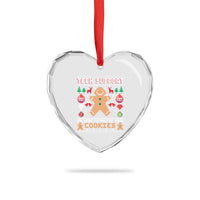 Tech Support Christmas Heart Crystal Glass Ornament I Am Here To Delete Your Cookies - Wonder Print Shop