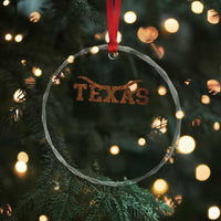 Texas Cowboys Crystal Glass Ornament Retro Western American TS10