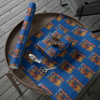 Thanksgiving Tis The Season Wrapping Paper Roll American Football Pumpkin Fall Season - Wonder Print Shop