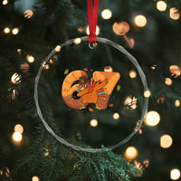 Thanksgiving Turkey Dabbing Crystal Glass Ornament Six Seven Meme Trending Gift TS12